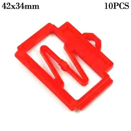 10 stk Styreskinnespænde Rødt spænde 42X34MM