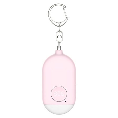 130 DB Personlig Nødalarm i Pink, Genopladelig Sikkerhedsalarm med LED Lommelygte, Anti-Overfald Alarm, til Kvinder Børn Ældre Eventyrere