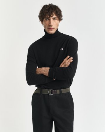 GANT Herren Klassischer Rollkragenpullover aus Baumwolle (S)