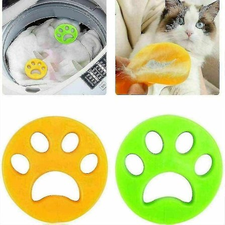 2 stk. Fjerner av dyrehår Vaskemaskin Katte- og hundepelsfanger Gjenbrukbar