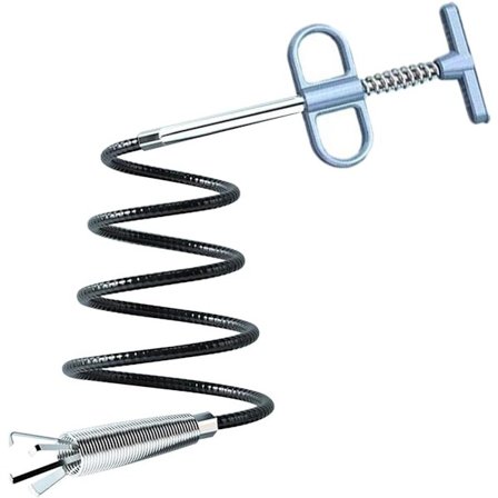 Avloppsrengörare med flexibel hårgripklo, diskbänksöppnare, toalett-/duschöppnare, orm med 4 klor, flexibel slang med extra (120 tum)