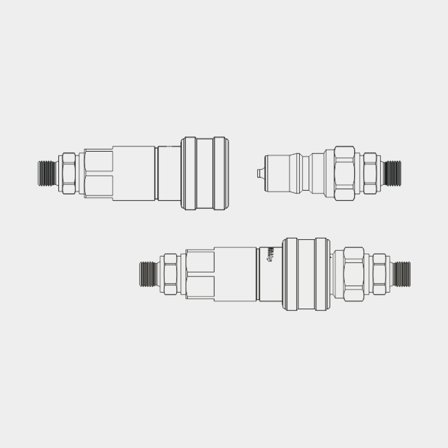 COUPLING Q-ACT 1/4"(FEMALE) ST