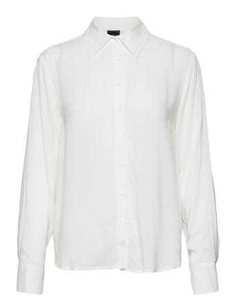 Hilma Shirt Pitkähihainen Paita Valkoinen Gina Tricot