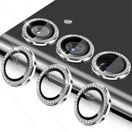 9D Diamant Kameralinsskydd Ring Skyddsfilm För Samsung Galaxy S25 S24 S23 S22 Ultra 5G S25 Plus S24 FE S23 Härdat Glas