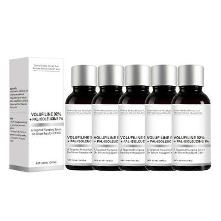 2026-1-5x Volufiline 92% + Pal-Isoleucin 1% Plumping Vandfrit Serum, Volufiline Serum, Ansigtspleje til Tab af Volumen, Hudelasticitet, 30 ml