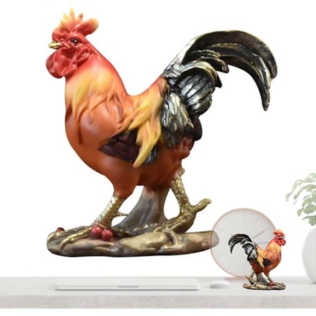 Tupperware Tupp Staty Dekor | Bondgård Tupp Figurin | Dekorativ Kyckling Skulptur