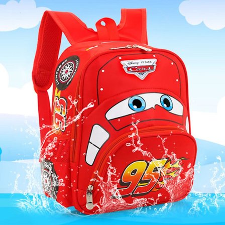 Disney Cars Pojat 3D Reppu Lasten McQueen Koululaukku Reppu Punainen
