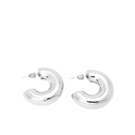 WOS Banana Örhängen Dam Silver ONESIZE