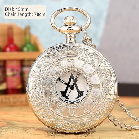 Antik lommeur Assassin's Creed stil romertal halskæde vedhæng ur