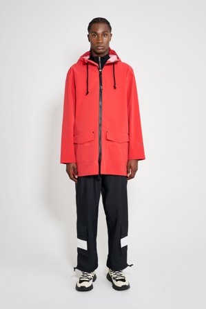 Stockholm Patch Raincoat Washed Red