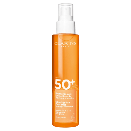 Clarins Glowing Sun Care Mist SPF50+ Very High Protection Solskydd & solvård Unisex 150 ML