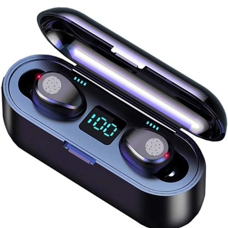 Bluetooth-kuulokkeet, 5.0-kuulokkeet 2000 mAh:n latauskotelolla LED-kuulokkeet