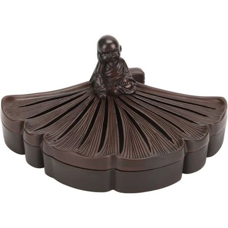 Ginkgoblad rökelsehållare, utsökt antik rökelseskål_tfrf