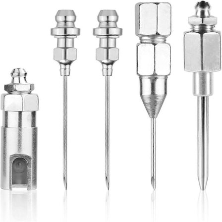 Fettsprøyte Nålmunnstykke Kit, 5 stk. Nål Fett Nålspisser Dispenser Herdet