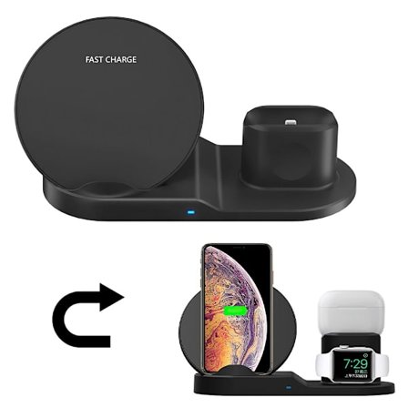 Trådlös laddning Fast Dock Type-C Bordsladdare vit 205*80*95mm