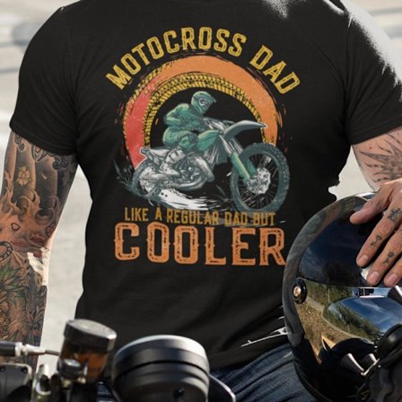 Pappa t-shirt Motocross dad motorcykel design