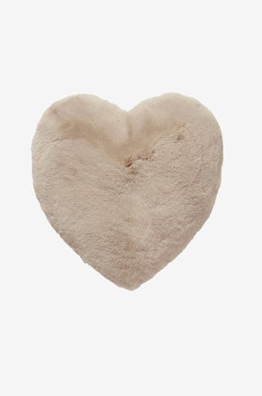 Skinnwille - Sydäntyyny Fluffy - Beige - Lasten tyynyt - No size - - Homeroom