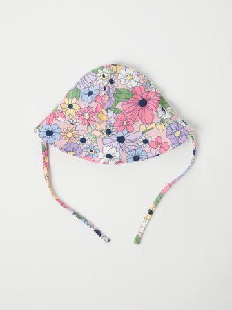 Polarn O. Pyret - Floral sun hat - 40 - Childrenswear - pink
