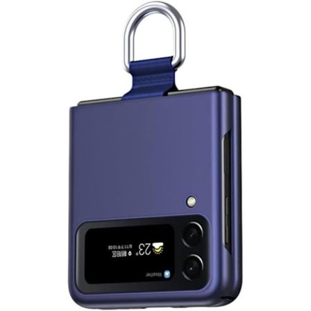 Skyddsfodral - BOOLING - för Samsung Galaxy Z Flip 4 - Marinblå - Stötabsorberande - Hård