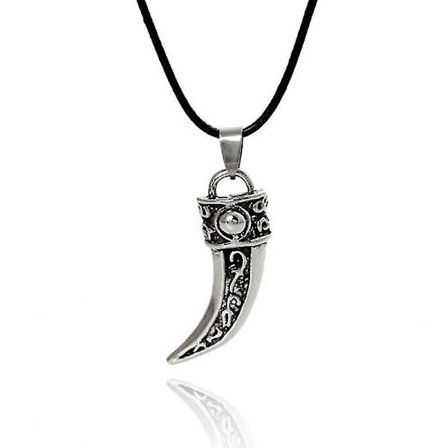 Punk Halskjede i Rustfritt Stål for Menn - Dominerende Ulvetannformet Smykke