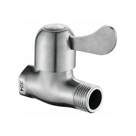 Bassängblandare Kran Rostfritt Stål Rak Ventil Vattenstopp Triangelventil Kran-A2