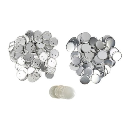 Blank Metallknapp Badge Delar Set 100 Set 44mm för Knappmaskin
