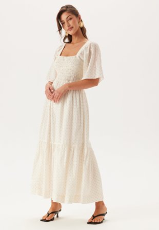 SELECTED - Slfdora Ss Aop Ankle Dress - Birch AOP:AOP