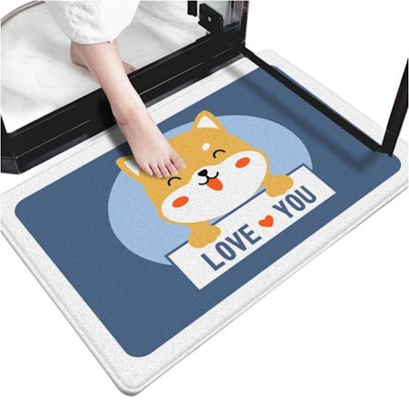 Hembadrum toalett dørrmatte vannabsorberende hurtigtørkende sklisikker matte tegneserie dørrmatte entré dør flekkbestandig sklisikker matte