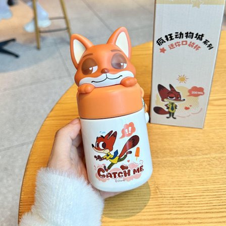 Zootopia Krus - Stor Volumen med Judy & Nick | Perfekt til Kolde Drikke | Trendy Is-Krus med Sugerør MZM-6608 Is 850ml enkelt kop