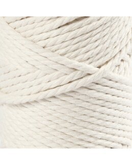Makramégarn 4 mm Off-white