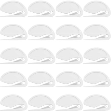20 Stk. Brevåpner Konvoluttkniv med Skjult Sikkerhetsblad Pakkeåpner Papirkniv Plaståpnere