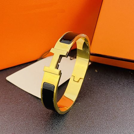 [LCS]H Armband, 18K H bokstavsspänne för män och kvinnor, armband i rostfritt stål för par, guld svart