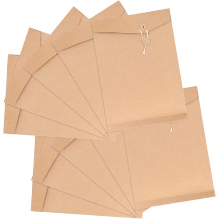 10 stk. A4 Kraftpapir Portefølje Kontorrekvisita Filkonvolutt Dokument, Konvolutt Dokumentorganisator