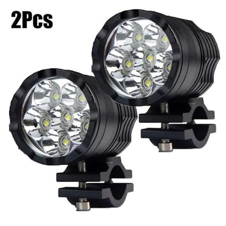 Motorcykel 6 Led Vandtæt hjælpeforlygte Moto Led Spotlights Lampe Ekstra forlygte Motorcykeludstyr Tilbehør - Motorcykelpærer, Led Black 02