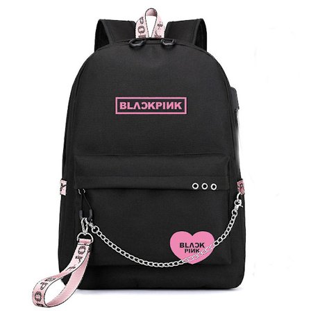 Blackpink Anime Skoletaske Casual Rygsæk Cool Skoletaske