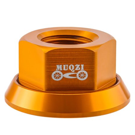 Cykelnav Flänsad Axel Mutter Aluminiumlegering Cykelhjul Flänsad Axel Mutter för Främre och Bakre Cykelhjul Cykeldel