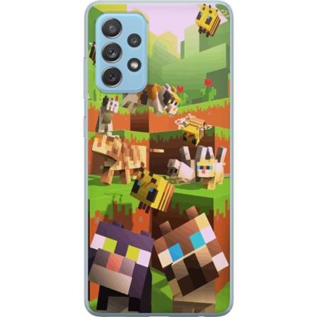 Samsung Galaxy A52 5G Läpinäkyvä kuori MineCraft