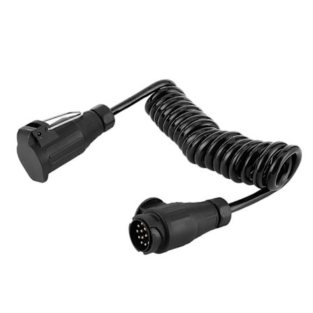 13-polig till 13-polig Adapterkabel Släpvagnskontakt Förlängningskabel Spiralkabel för Bil Husvagn Husbil