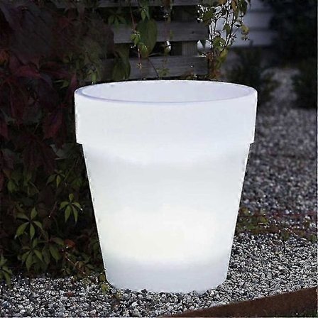 Solcelle Blomsterpotte Lys Havelys Julepynt Lys Glødende Plantepotte