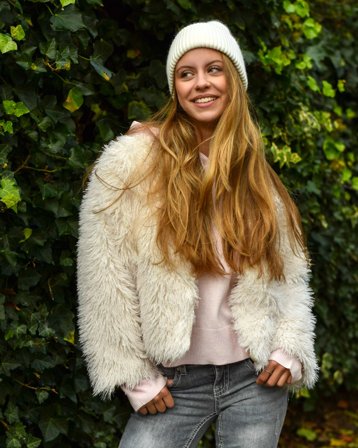 RYVLS Faux Fur Jacket Hvit Jakker Jente - Kids Brand Store