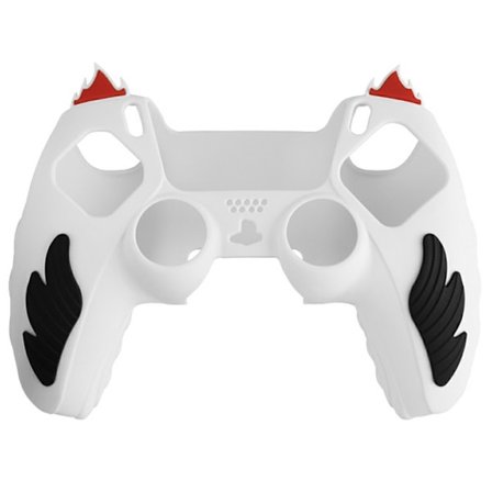 Playstation 5 / PS5 silikoninen suojakuori, liukastumista estävä liekkimuotoilu - Valkoinen