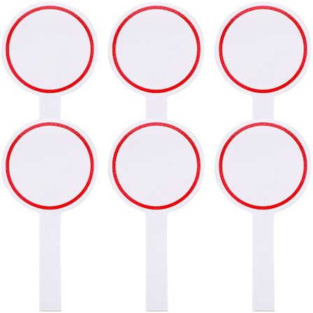 6-pakning spill whiteboard ensidig padle håndholdt whiteboard pad whiteboard (19.50X10.00X0.50CM, rød)