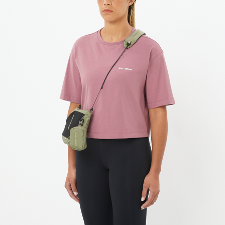 Salomon - première couche pour femme Short Ss Tee Relaxed W - Dusky Orchid - L