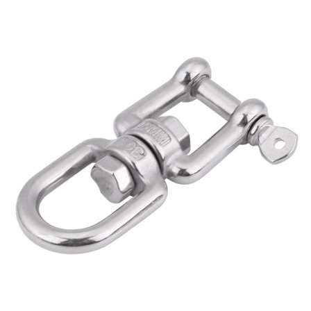 Heavy Duty 304 Rustfritt Stål Svingbar Ring Snap Rullende Sjakkel Enhet (6mm)