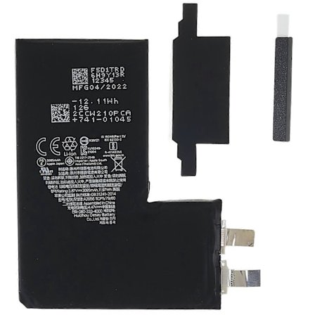 For iPhone 13 Pro 6.1 tommer 3.87V 3095mAh Li Polymer Batteri Erstatning med Flex Kabel Beskyttende C