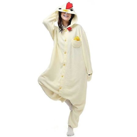 Kylling Kostume Til Mænd Kvinder Hane Helkrops Pyjamas Halloween Jul Enkeltdel Kigurumi Voksne