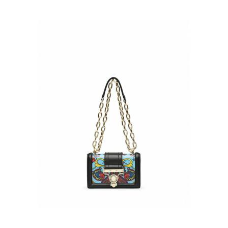 Versace Jeans Couture, Shoulder Bag E1Vzabs 1 Leather Zwart, Dames, Maat:ONE Size