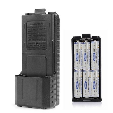 6xAA batteri for etui for skallboks for toveis radio Baofeng UV-5R UV-5RE Plus