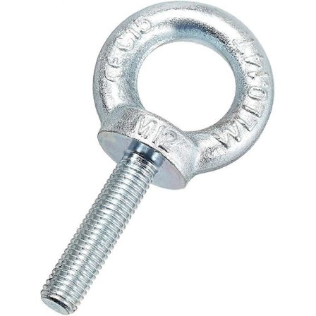 sourcing map Løfteøje Bolt M12 x 43mm Han Gevind Rustfrit Stål til Ophængning Pakke med 2