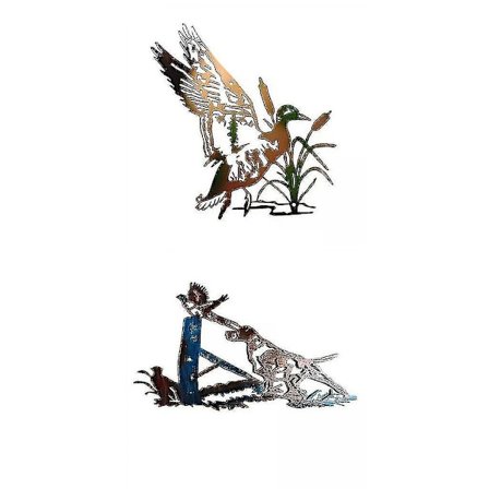 2x Silhuet Haveplads Stake Havekunst Til Udendørs Dekoration Udendørs Statue